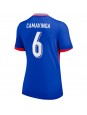 Frankreich Eduardo Camavinga #6 Heimtrikot für Frauen EM 2024 Kurzarm